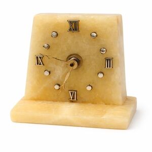 Vintage Alabaster Marble Desk clock - Mid century style